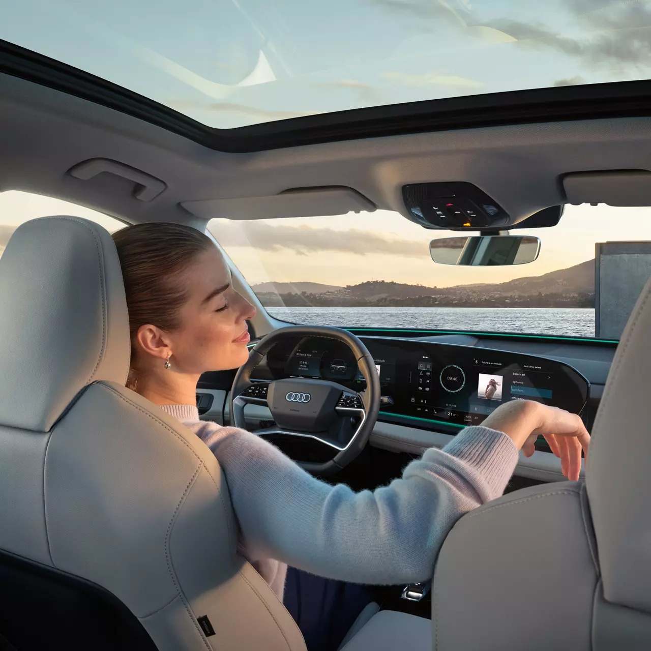 Thiết kế ánh sáng nội thất thông minh trên Audi Q6 e-tron - 2