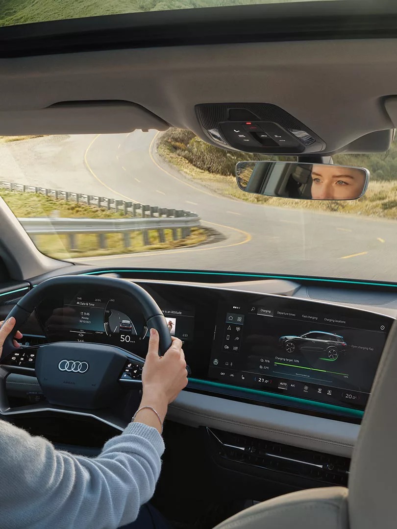 Nội thất sang trọng xe audi Q6 e-tron